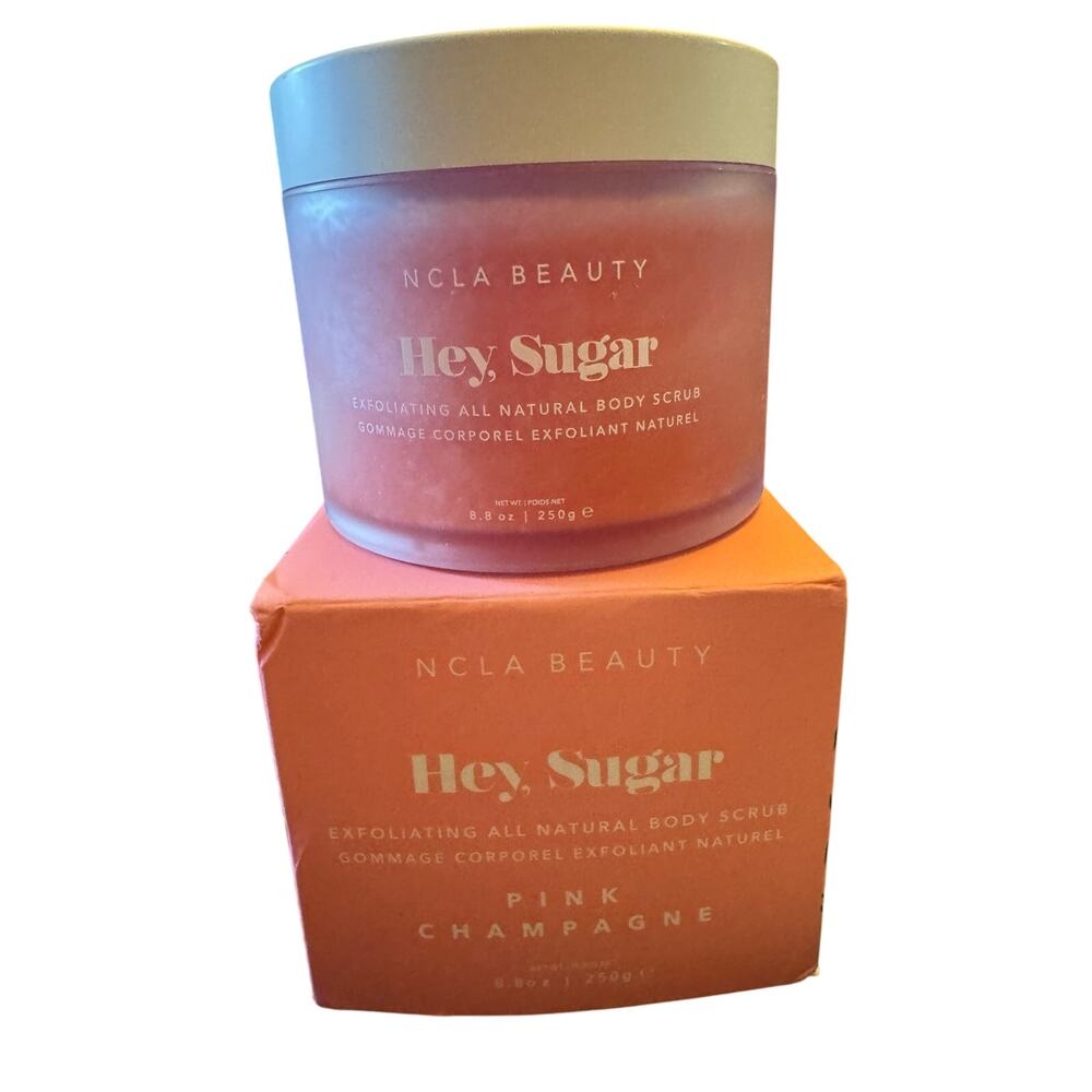NCLA Beauty Hey, Sugar All Natural Exfoliating Body Scrub Pink Champagne 8.8 oz